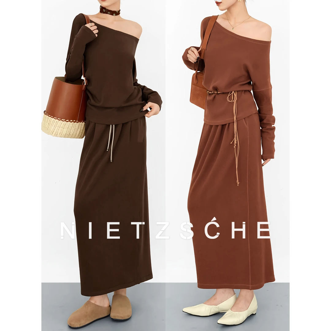 Nietzsche｜不费力穿搭｜B囤！r*w风 亲肤舒弹 显瘦两件套装30110