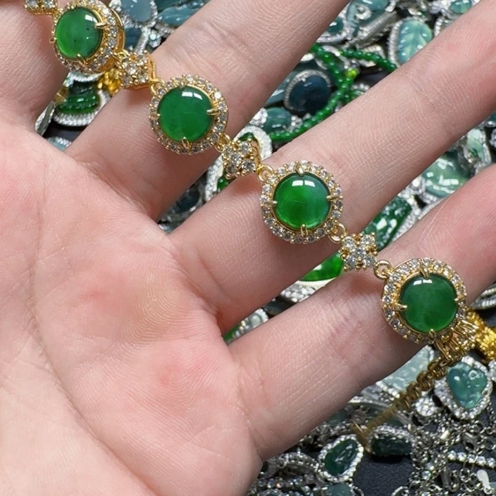 颈饰未镶嵌翡翠天然A货翡翠放漏