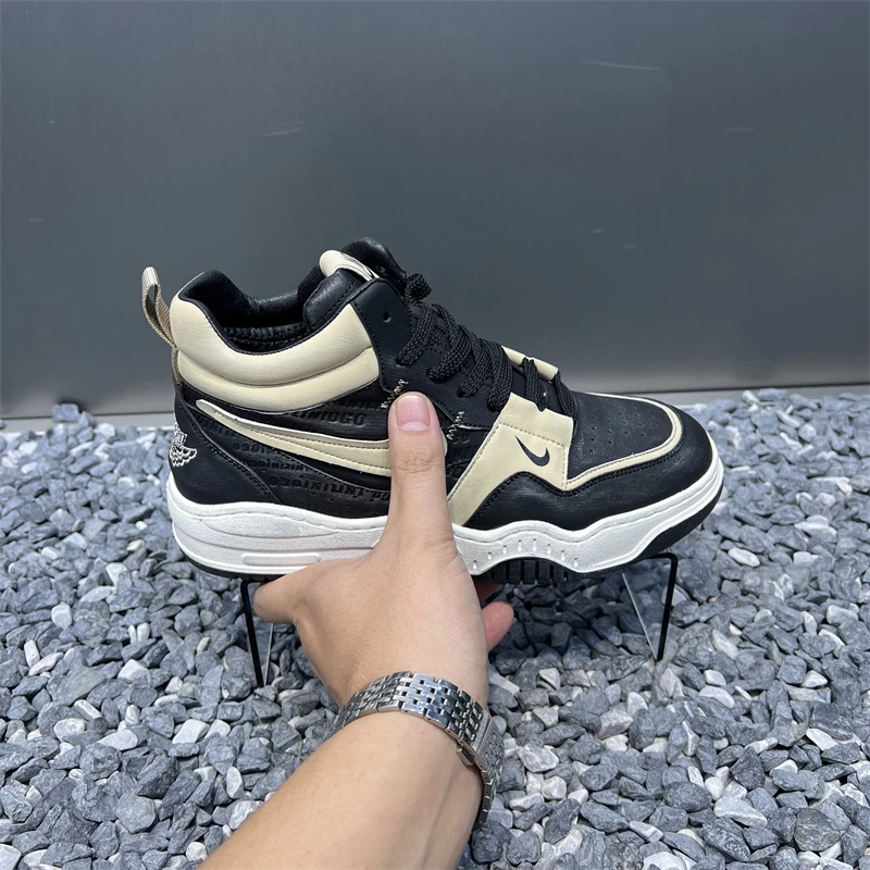 2025冬季新款男款潮鞋高帮圆头厚低耐磨舒适休闲时尚经典百搭潮流