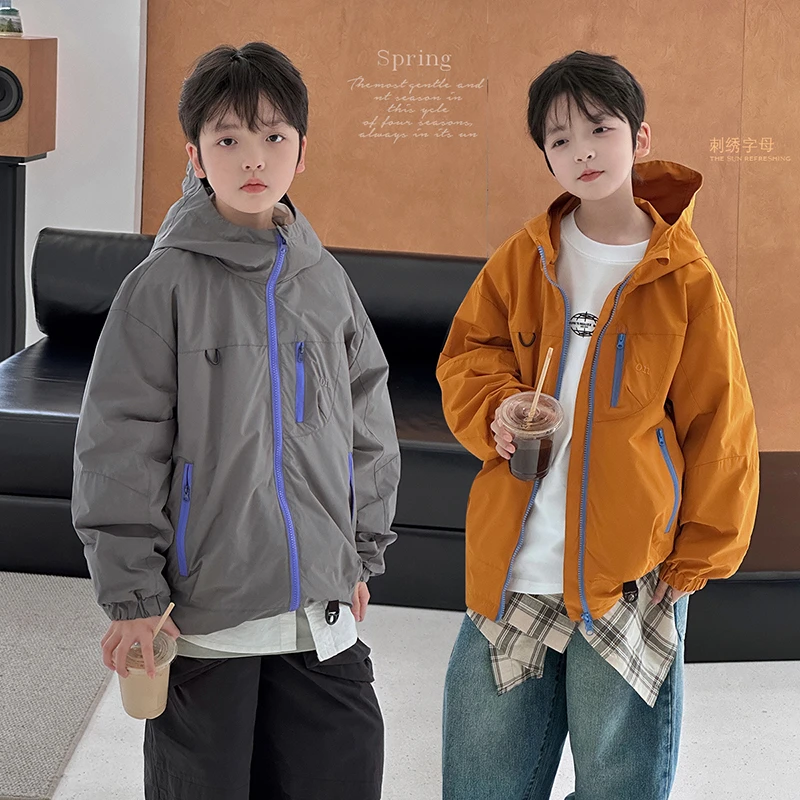 在仓【心动】源源家童装男童春季外套儿童连帽风衣2025上衣男孩春2