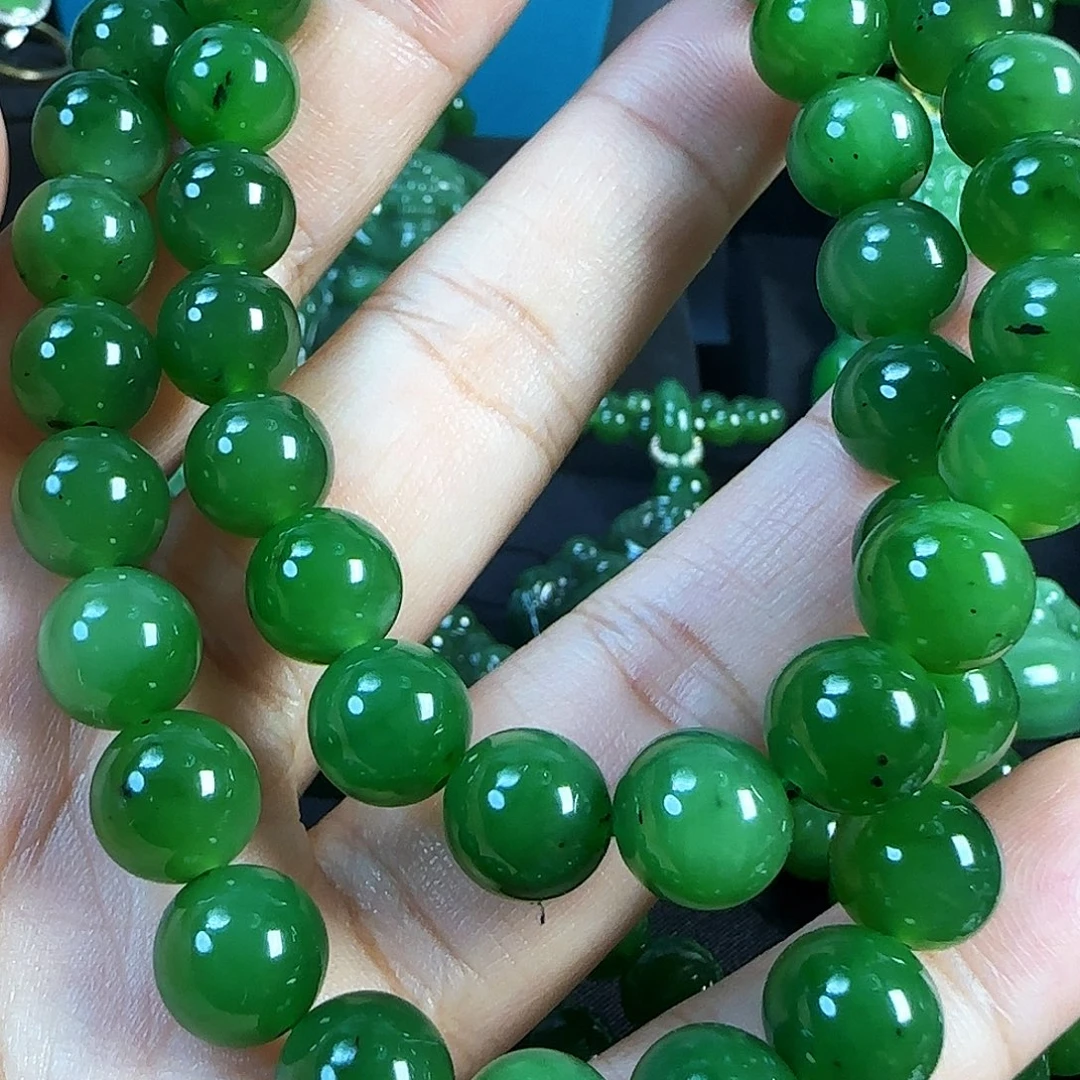 和田玉（碧玉）银S925镶嵌颈饰