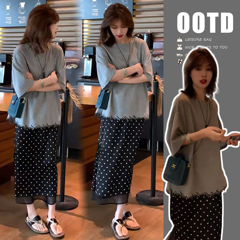 孕妇装2025夏装爆款时尚减龄休闲宽松显瘦时尚森系甜辣风孕妇套装