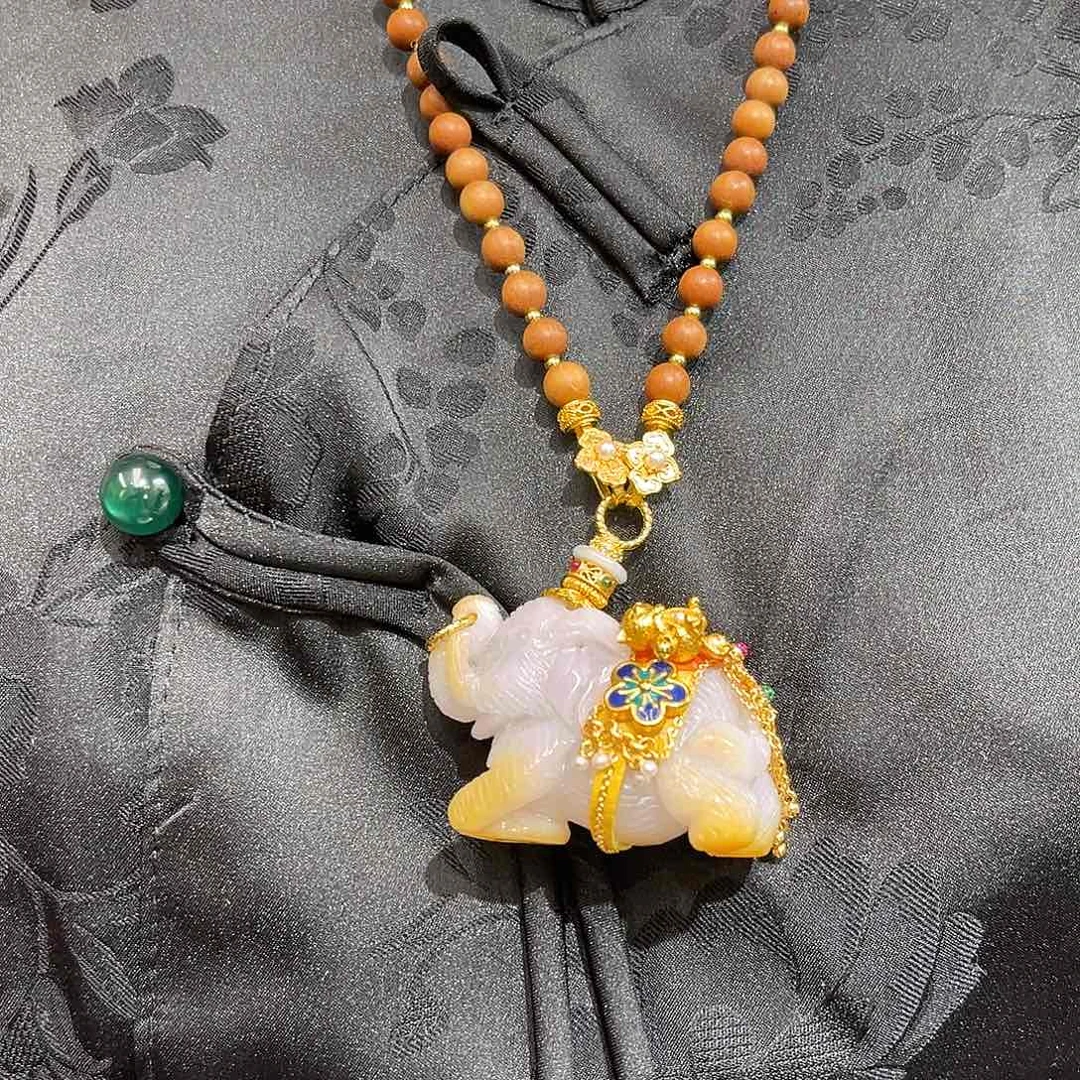 翡翠合金吊坠(赠链)国风