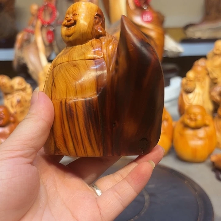 柏木太行崖柏弥勒佛