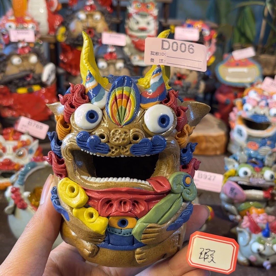 群***群泥塑纯手工茶宠摆件