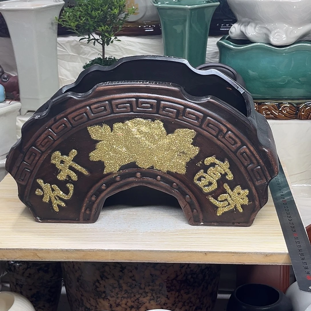 陶瓷绿植多肉微瑕花盆口径27*15*18