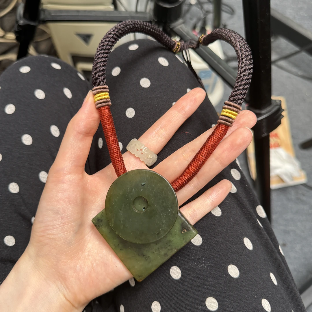 和田玉天圆地方设计项链75
