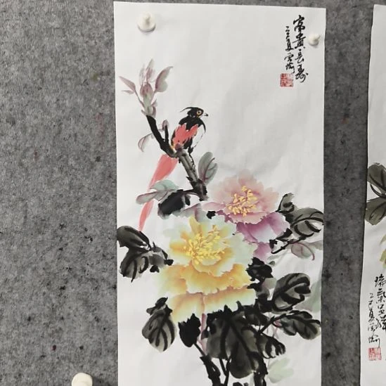 曾***楚国画花开富贵险中求