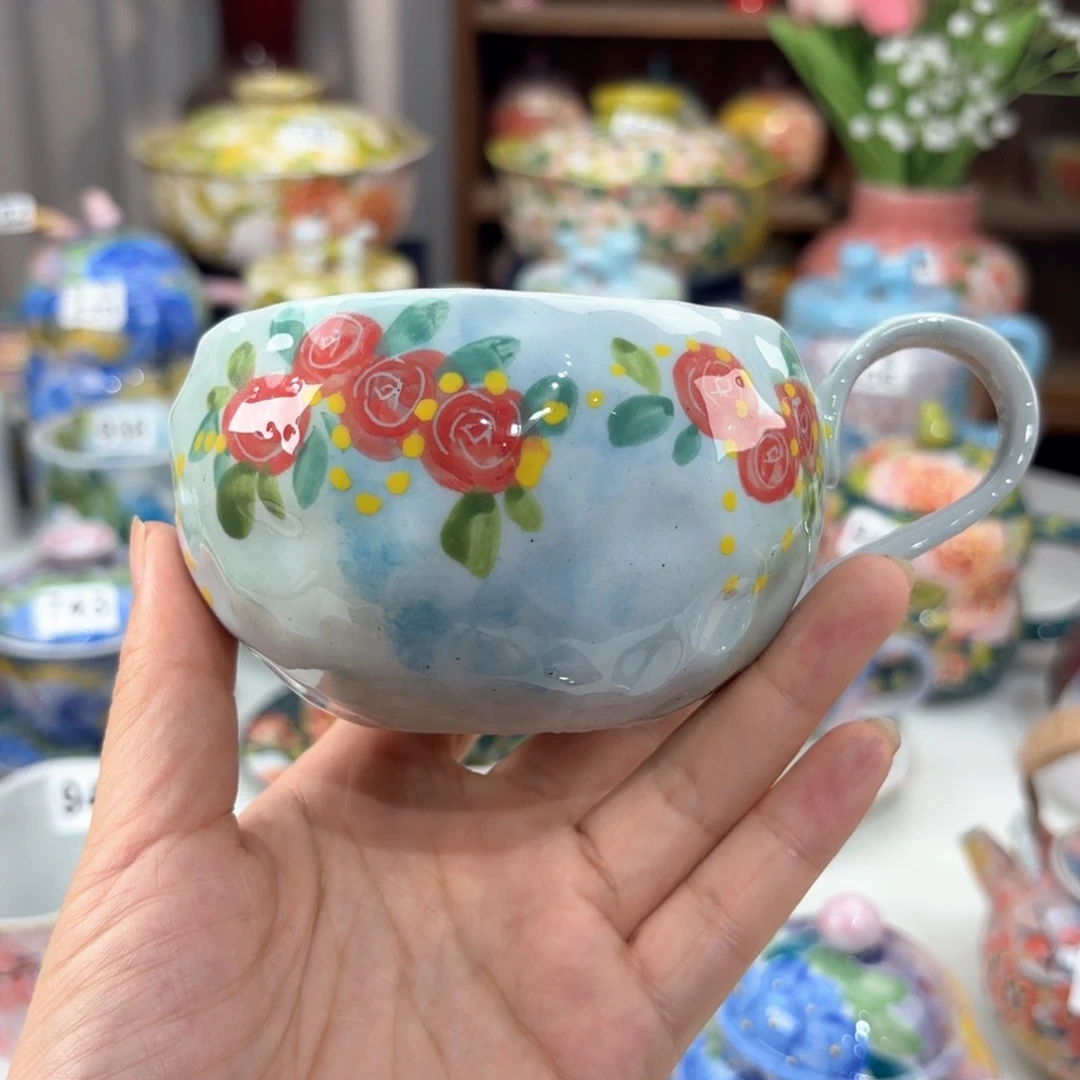 景德镇手绘高温釉下彩陶瓷茶具