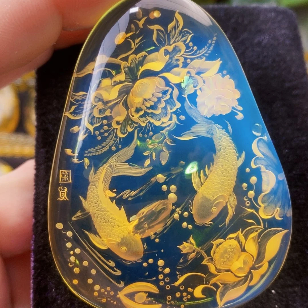 【闪购商品】琥珀（花珀）吊坠(不含链)未镶嵌