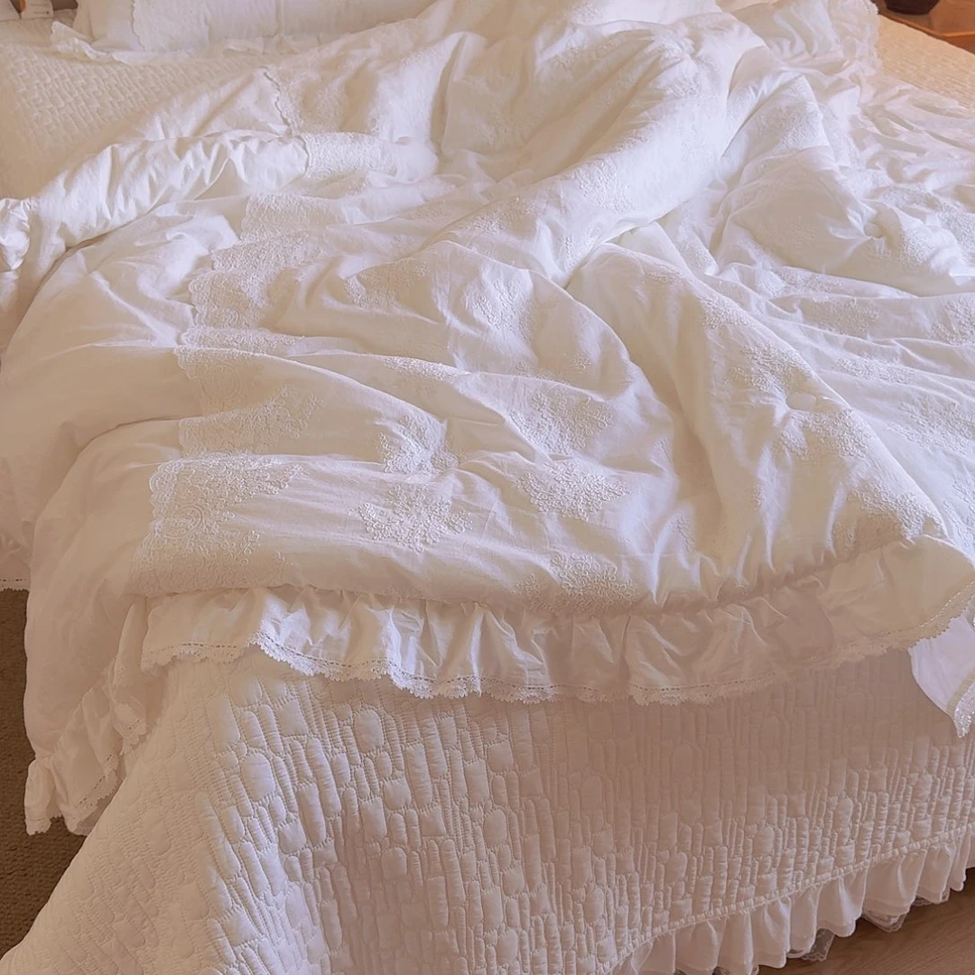 春***）棉白色卡尔斯加大四件套