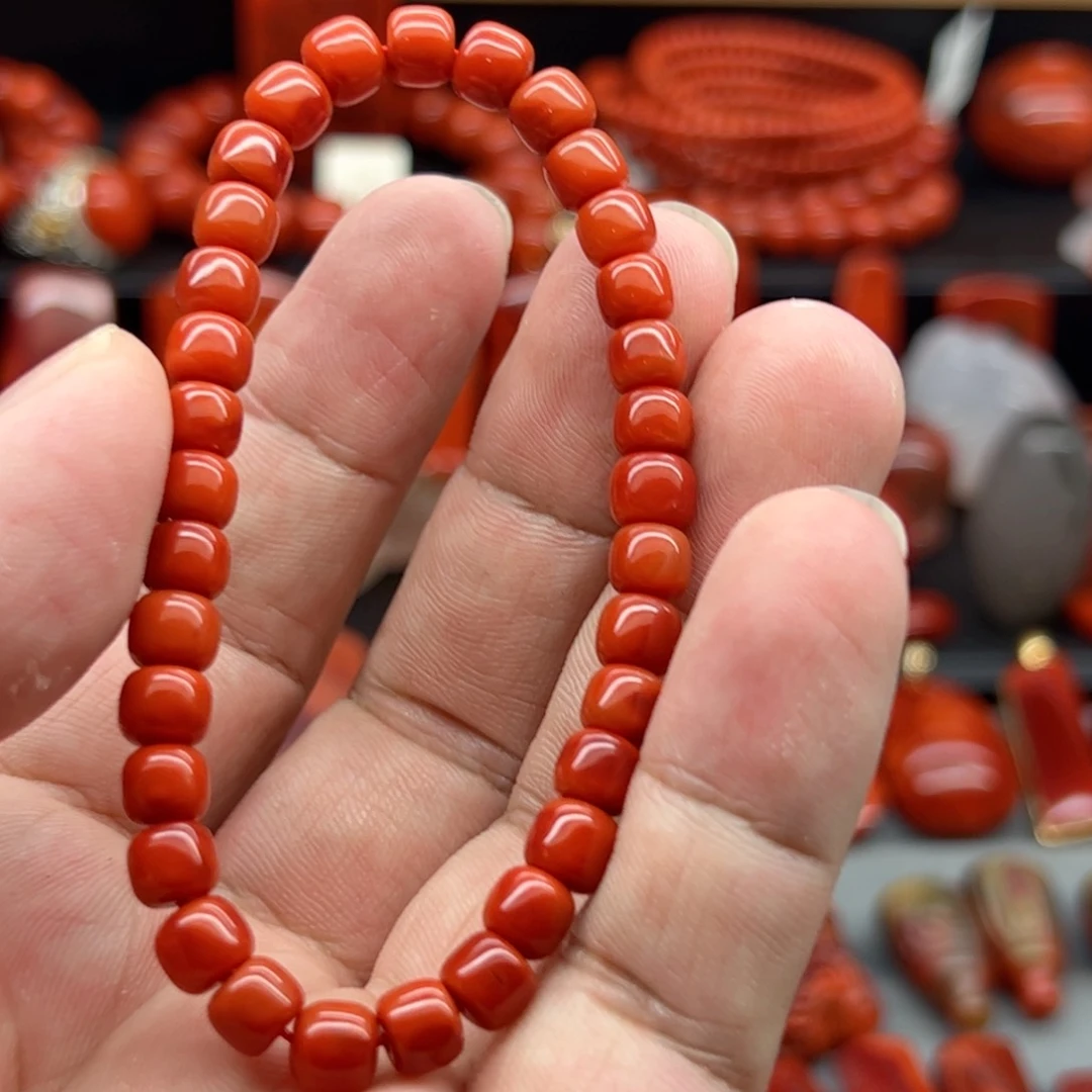 南红玛瑙手串未镶嵌