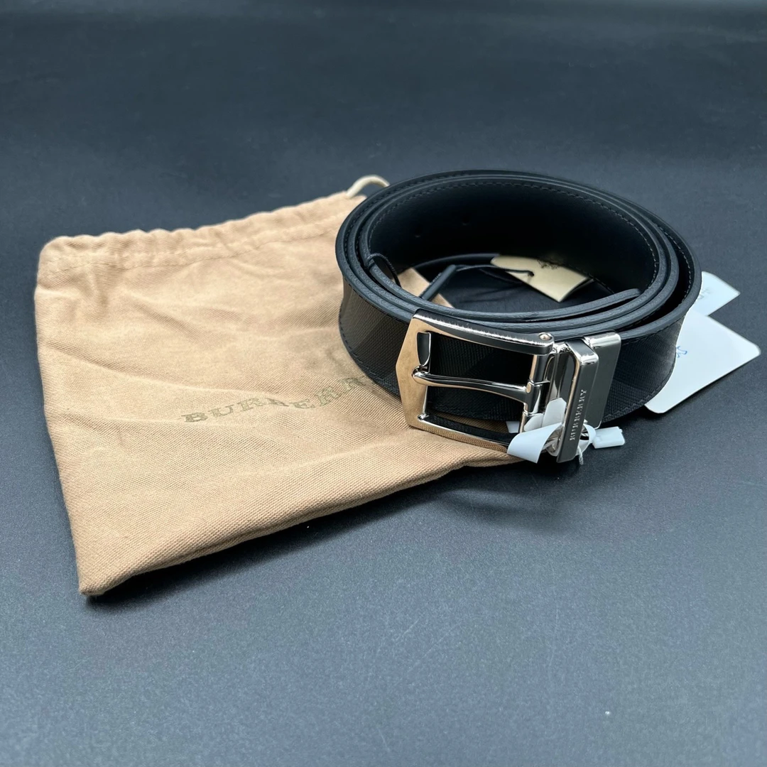 未使用 BURBERRY/博柏利 bc623 018796 巴宝莉 格纹腰带