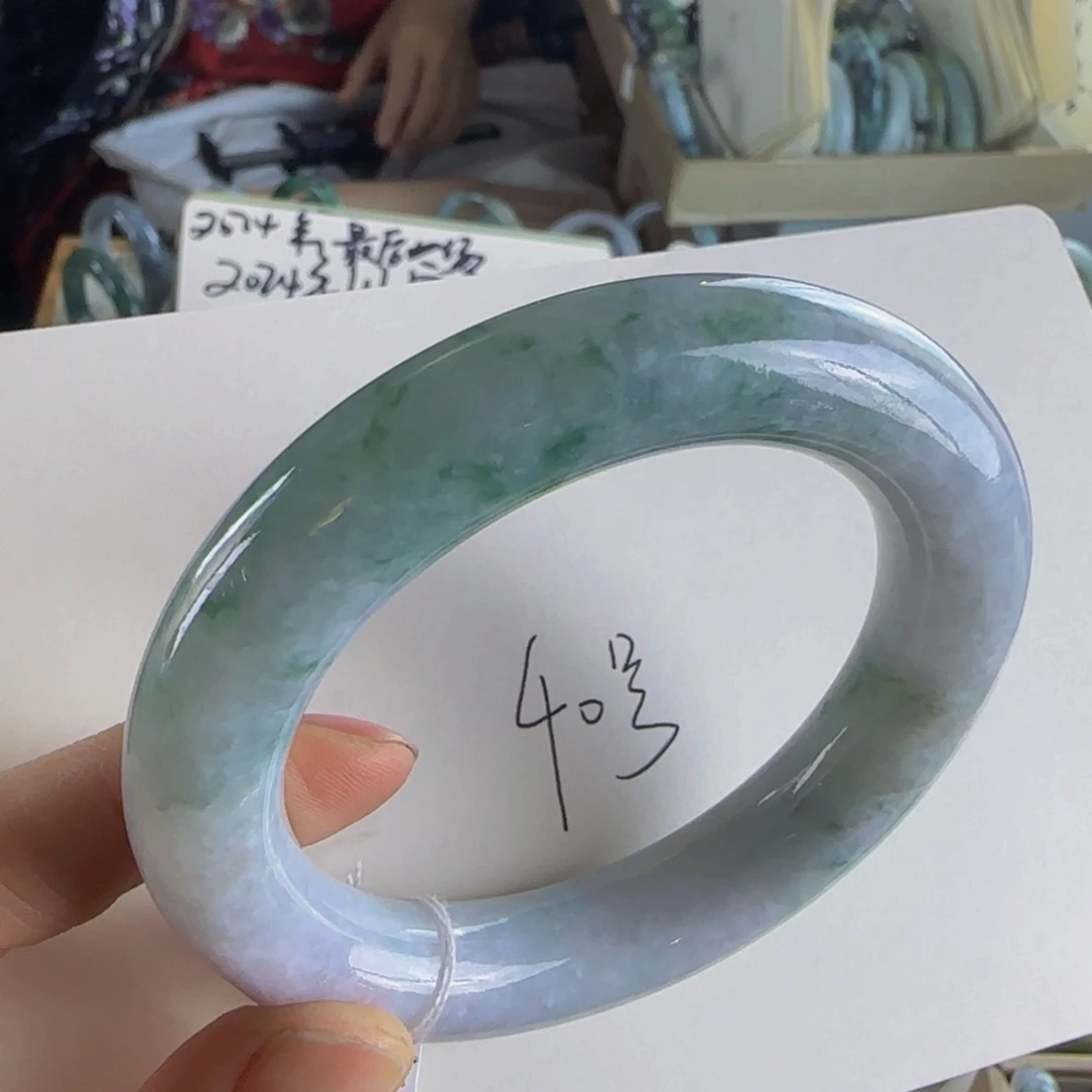 翡翠手镯未镶嵌老坑55.5圈