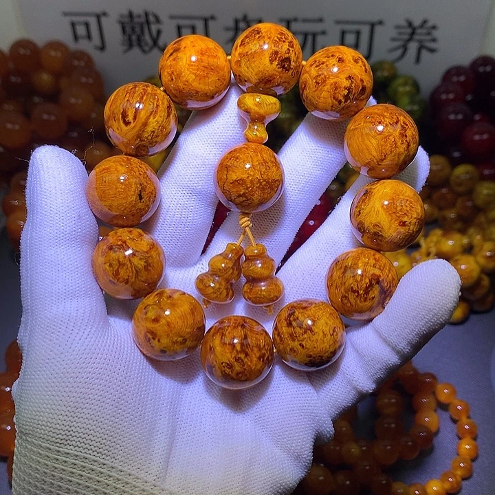 松木（琥珀木）手串/手链2.0 满留疤高货