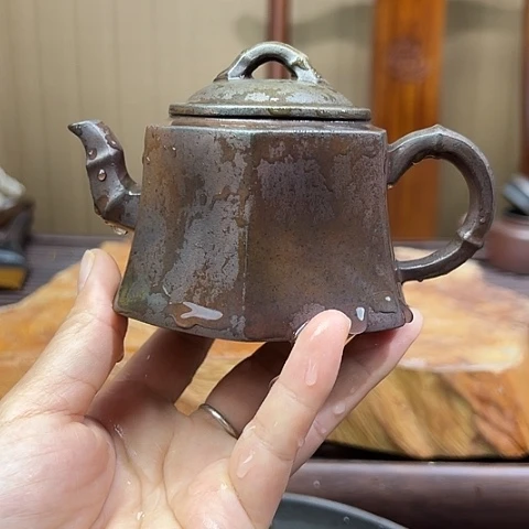 戬谷龙窑坭兴陶柴烧茶壶