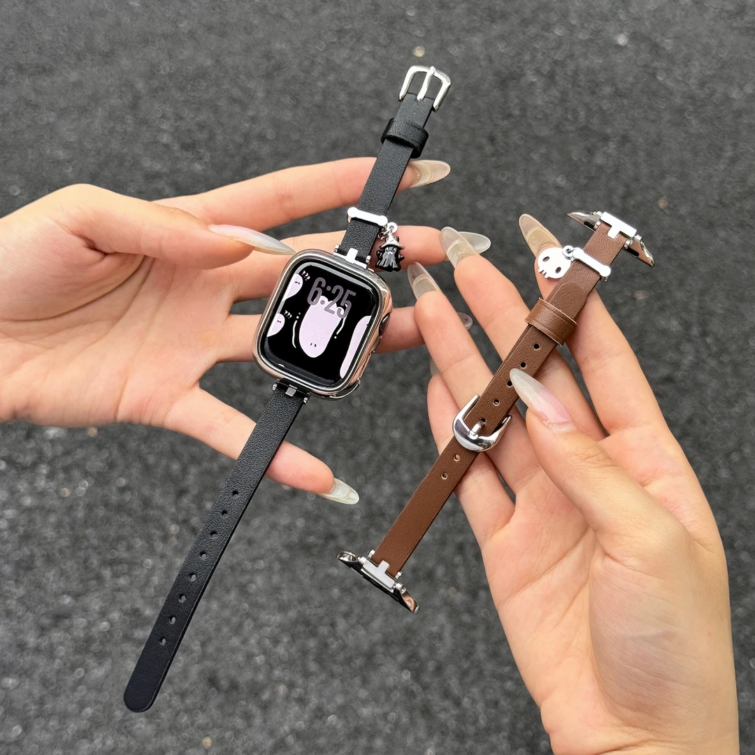 平纹轻亚甜酷风适用于iwatchS10手表applewatch9苹果手表百搭表带