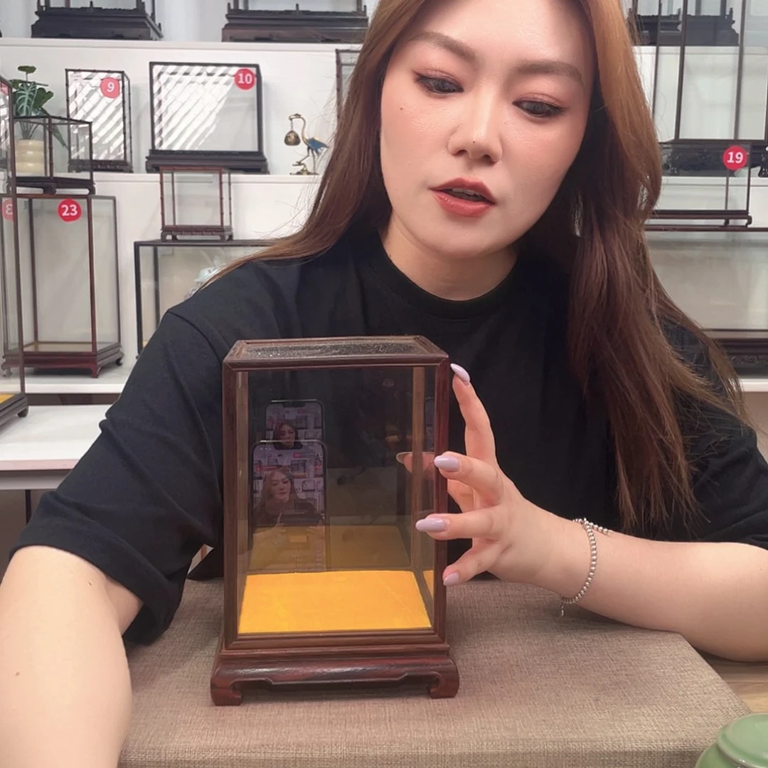紫檀木类端景台工艺品摆件