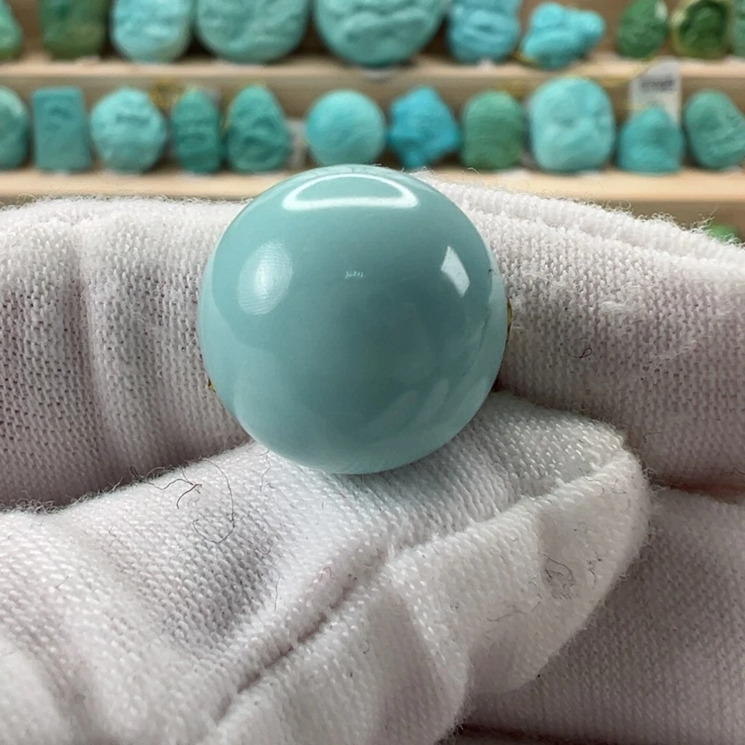 未镶嵌绿松石圆珠14.8mm