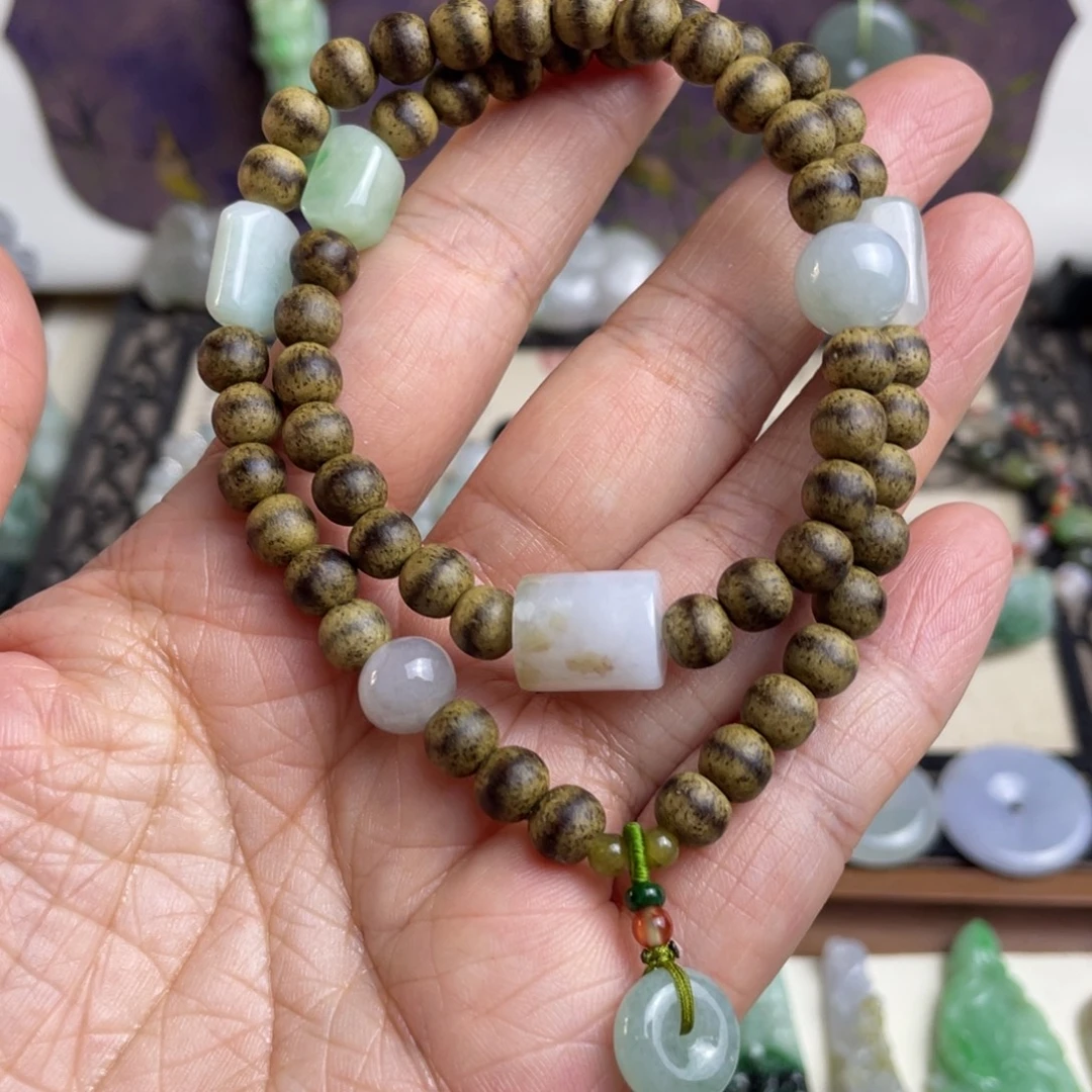 翡翠未镶嵌手链特价双圈手链