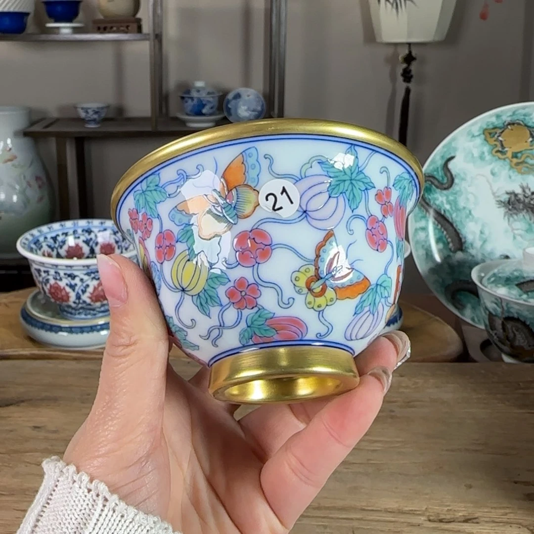 杯景德镇陶瓷柴烧多人