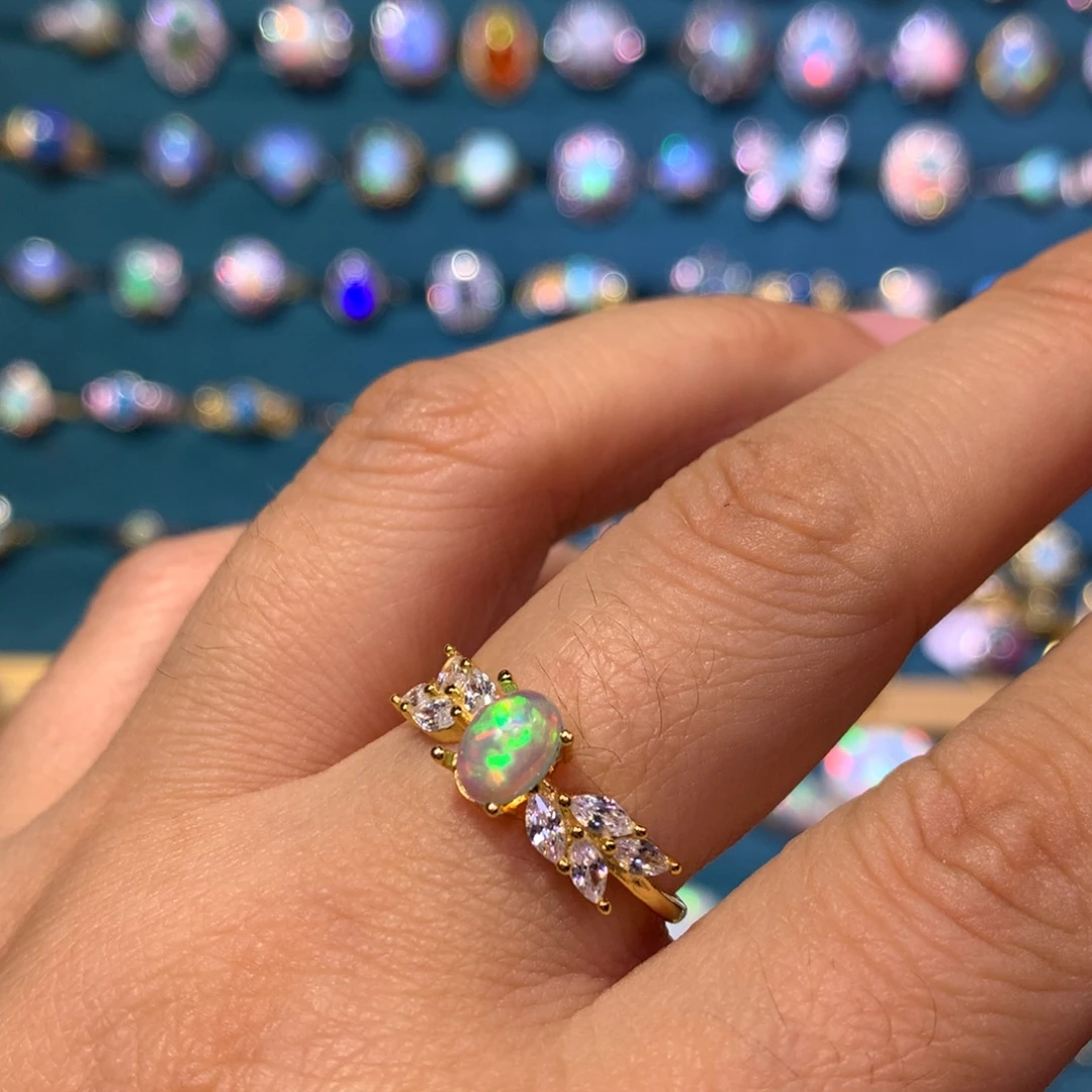 糖***丶欧泊银S925镶嵌戒指款