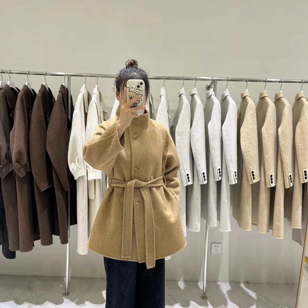 中长款秋冬季毛呢外套韩版羊毛大衣8502