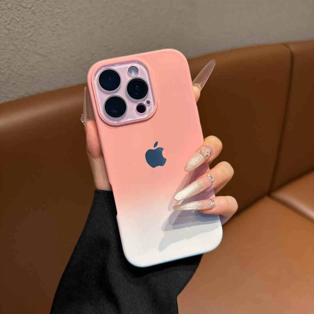 高级渐变晕染适用苹果16promax手机壳时尚iPhone15简约14新款13女