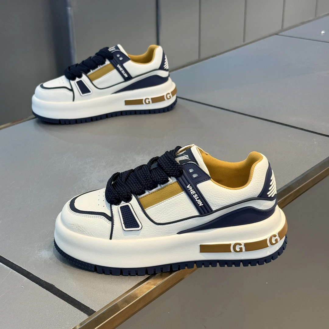 男鞋2025秋季新款透气时尚休闲鞋男士软底运动鞋舒适透气板鞋潮鞋