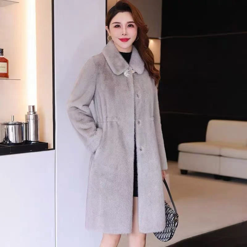 A1793 秋冬新款慵懒显瘦宽松气质毛绒休闲百搭毛毛长袖时尚外套