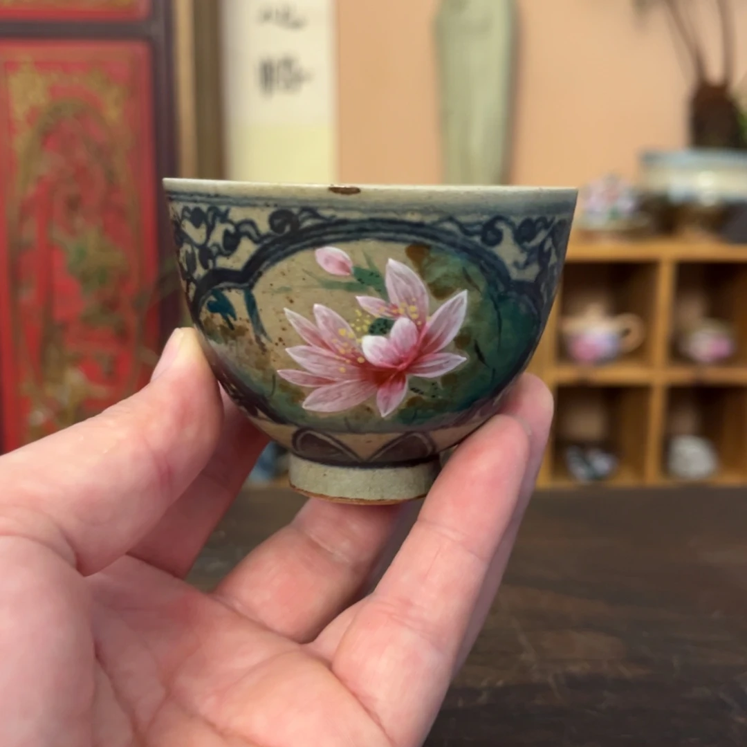 柴烧纯手工手绘陶瓷