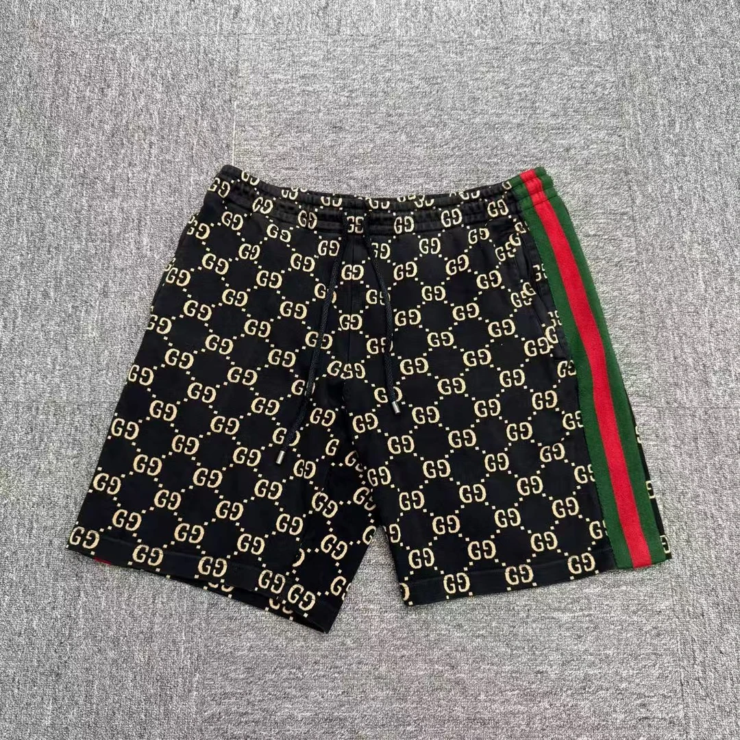 99新 GUCCI/古驰 双G满印老花短裤/xl码/编码19190