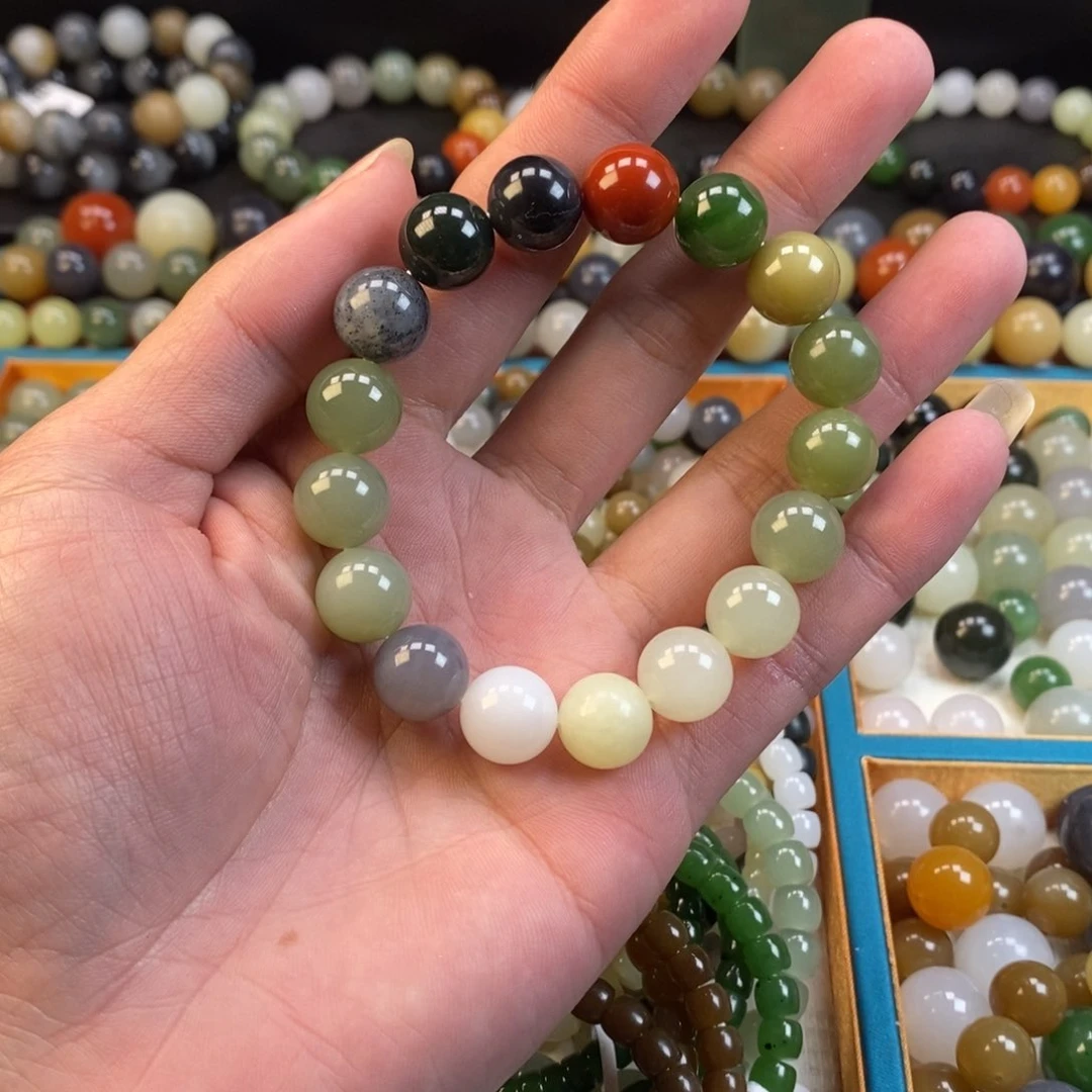 和田玉手串未镶嵌卡12福利多宝