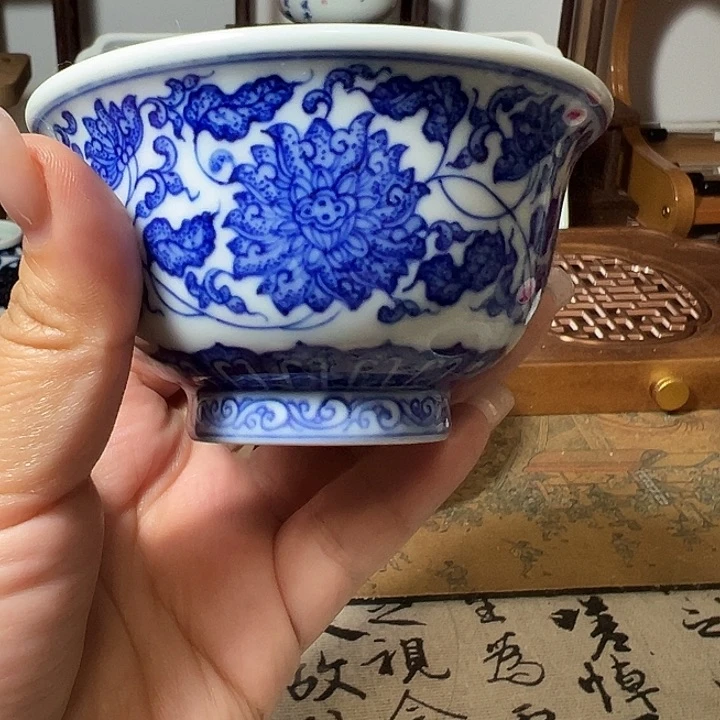 瓷景德镇点工青花主人杯