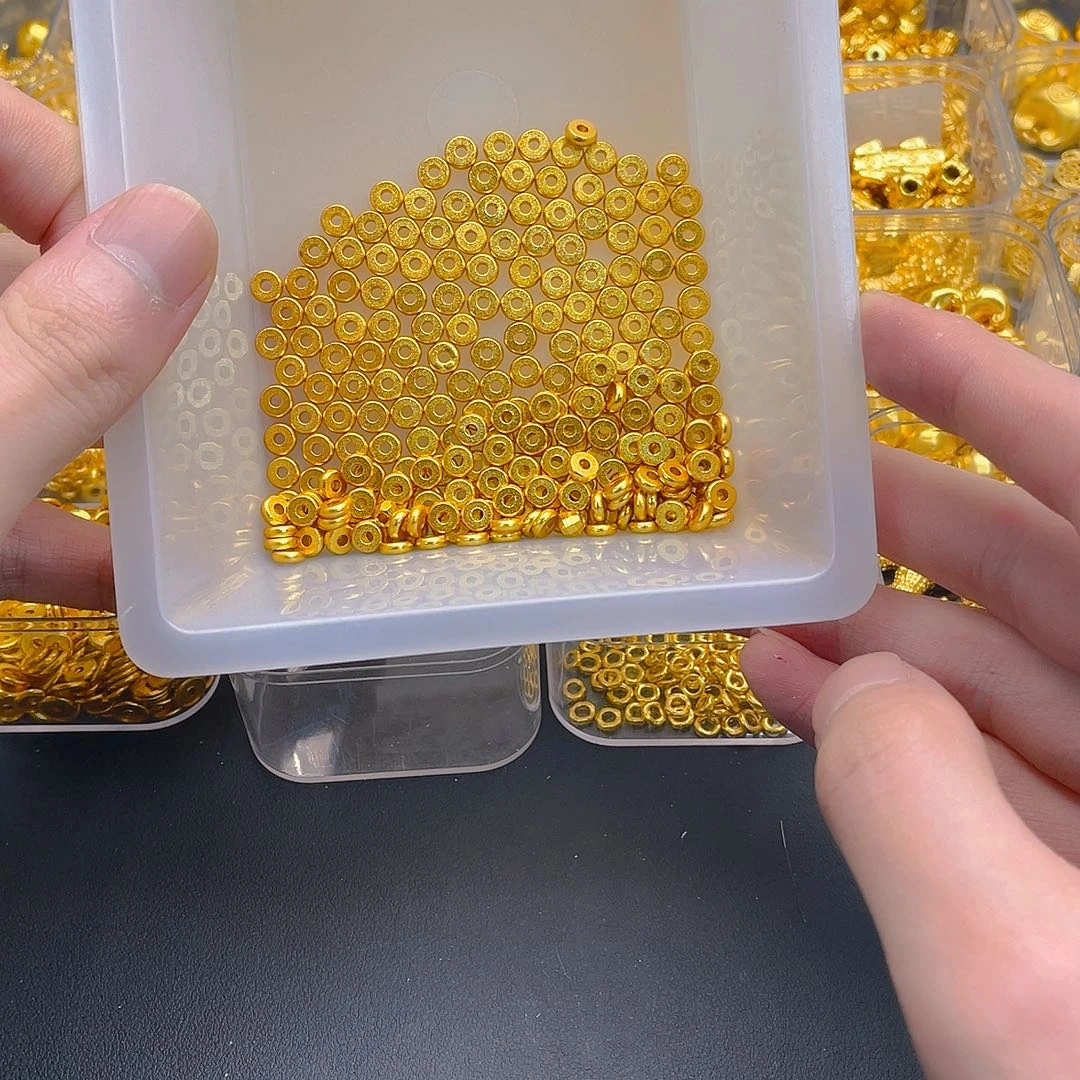 锆石铜合金算盘珠隔片6mm10个