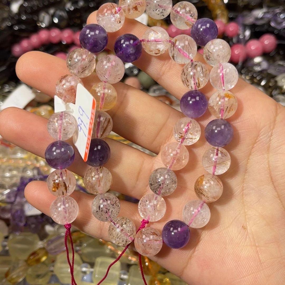 紫晶银S925镶嵌珠宝半成品仙女超七卡10