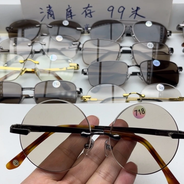 无框款冰糖色复古圆，718