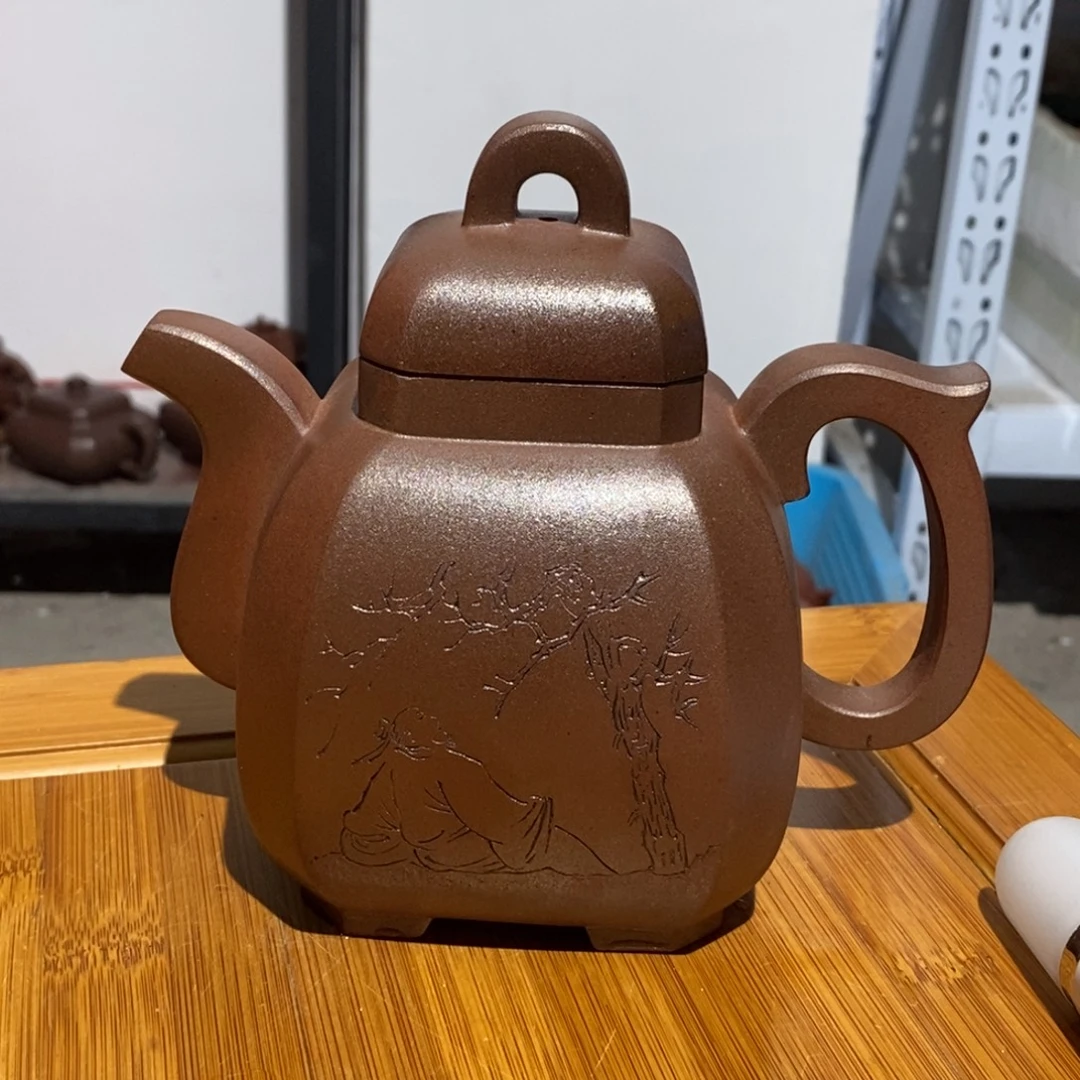 茶壶紫砂紫砂壶。紫砂壶。