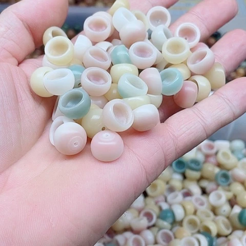 吊坠白玉菩提12.7多宝碗肠60颗
