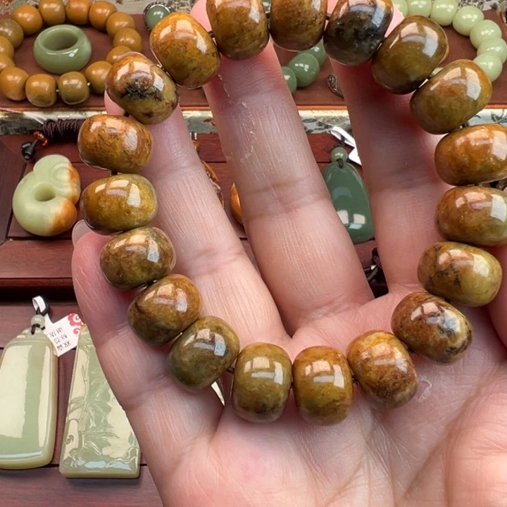 岫岩河磨玉（透闪石质玉）未镶嵌手链