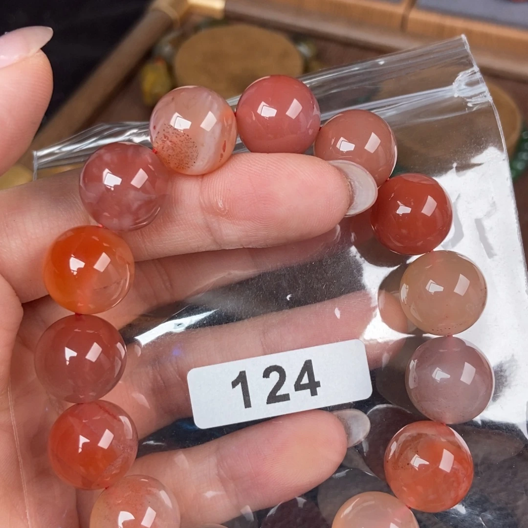 南红玛瑙未镶嵌手链卡13.4