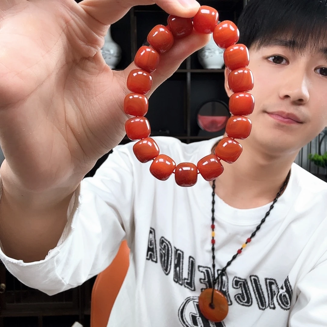 南红玛瑙未镶嵌手链