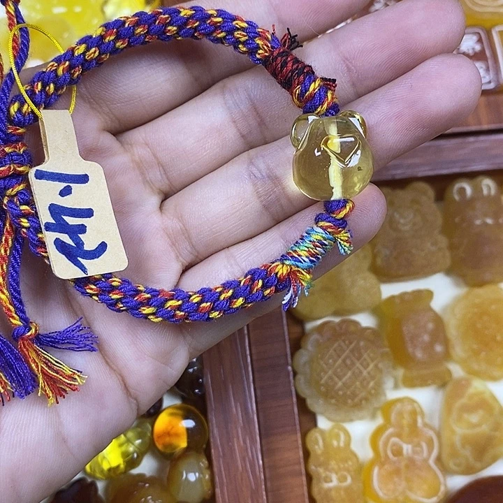 吊坠橄榄核福利熊头手串