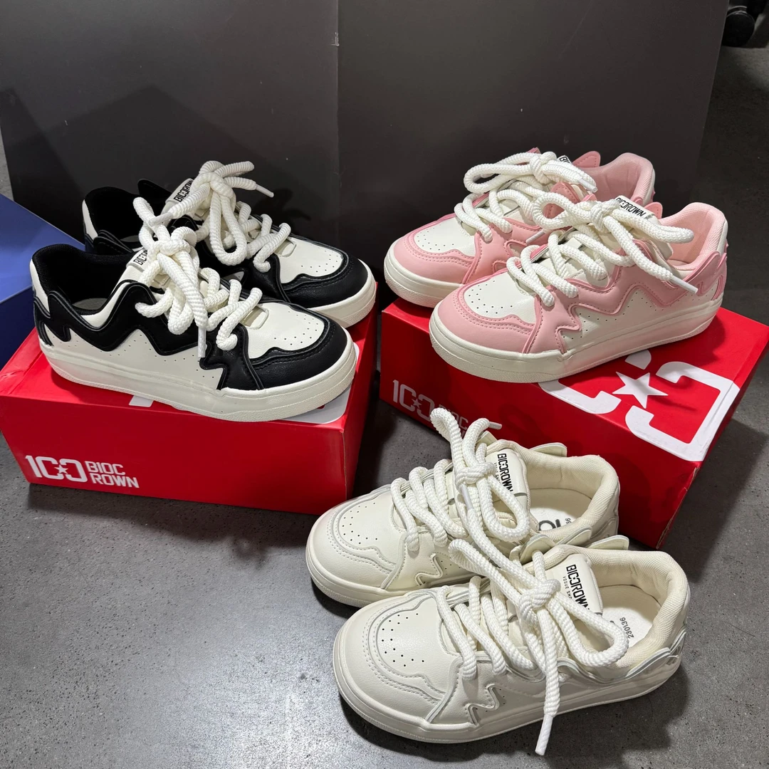 【浮力炸炸炸！熊猫板鞋  春款】百搭休闲小白鞋板鞋