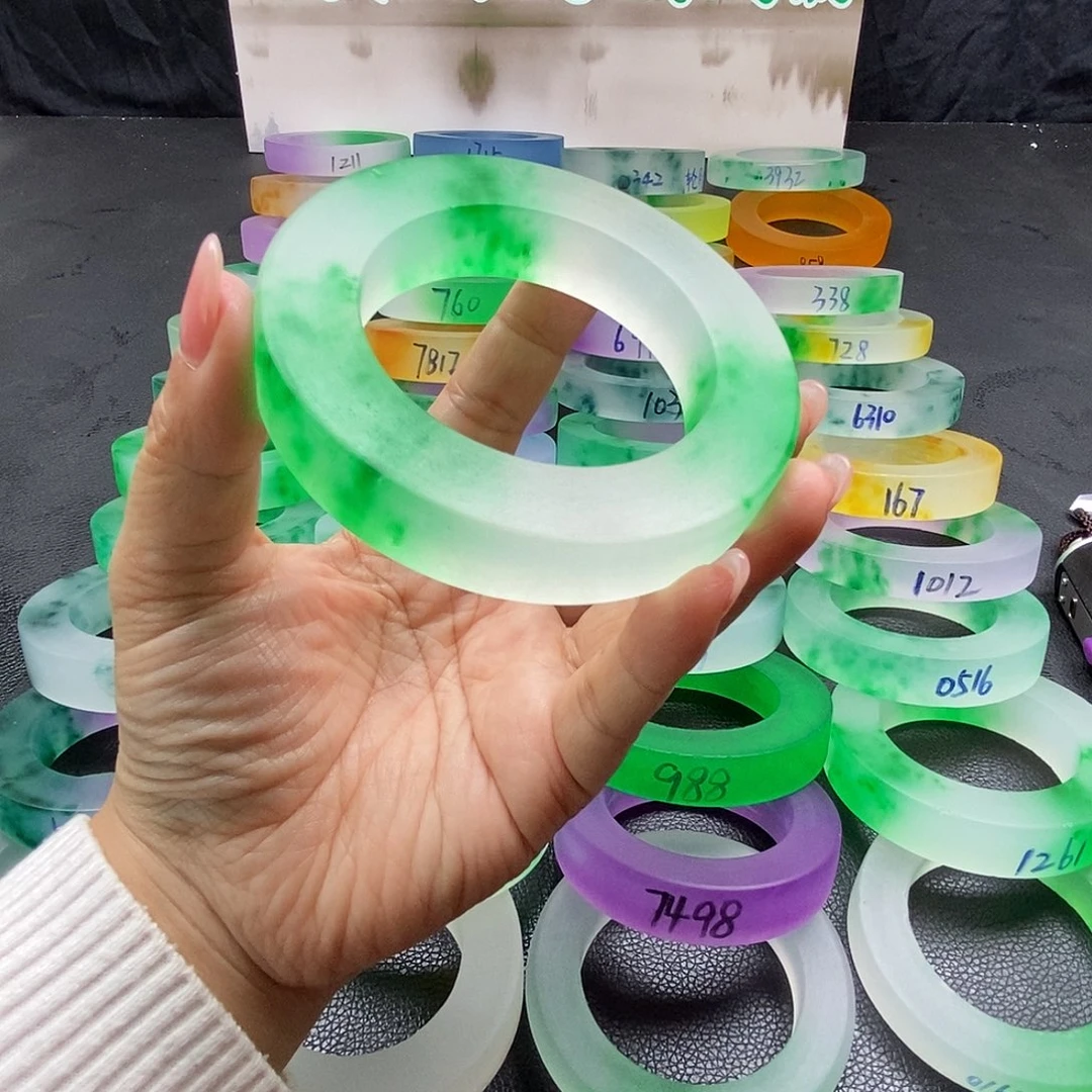 平***海玉时尚百搭独龙翠手镯