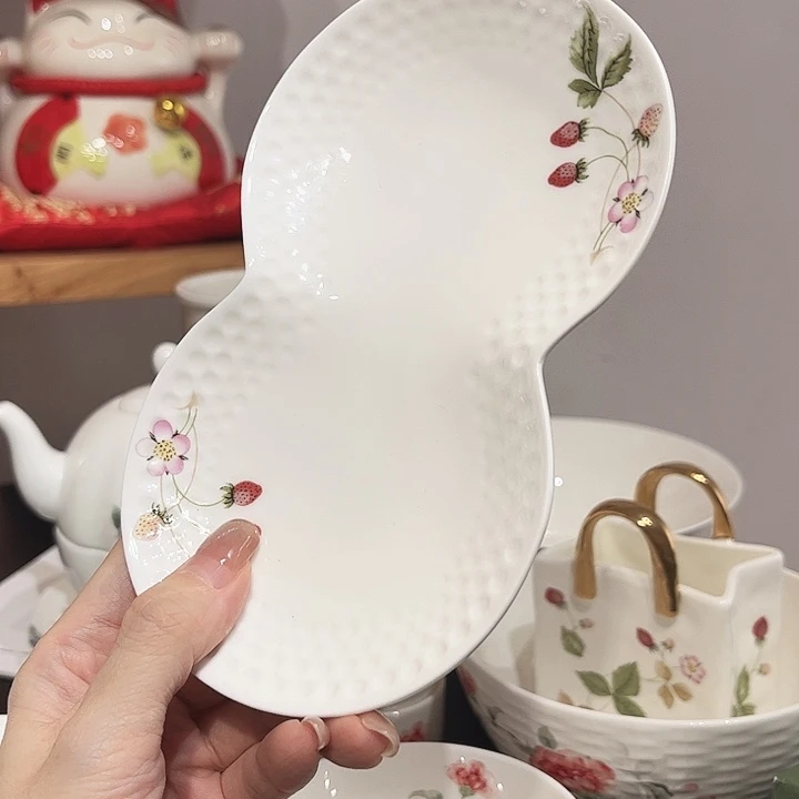 瓷片花生盘2个瓷片