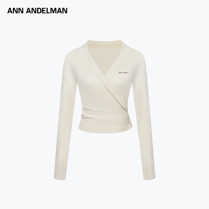 ANN ANDELMAN 【25秋新品流光风】 设计透气裸感修身包裹式针织开衫