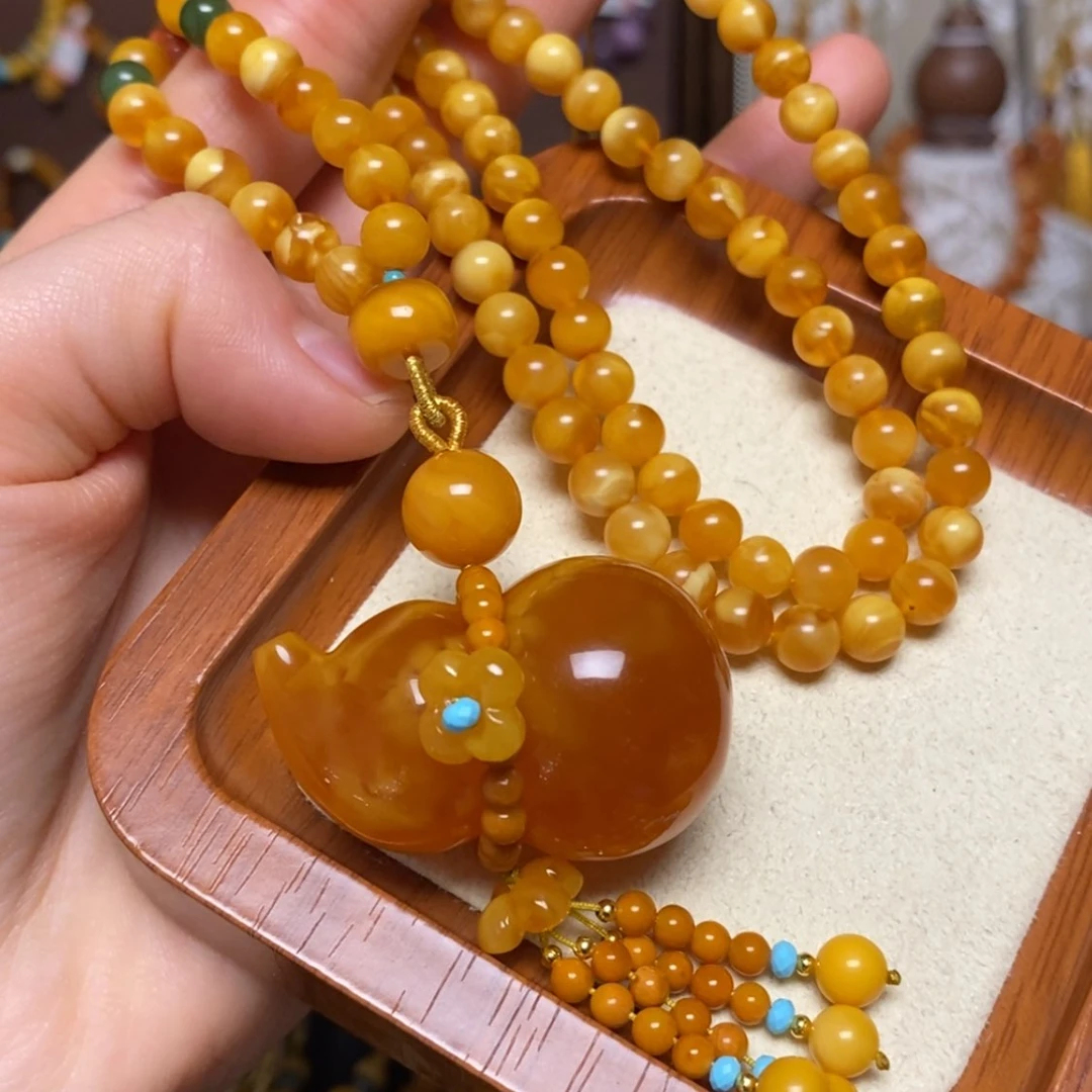 【闪购商品】蜜蜡颈饰未镶嵌项链