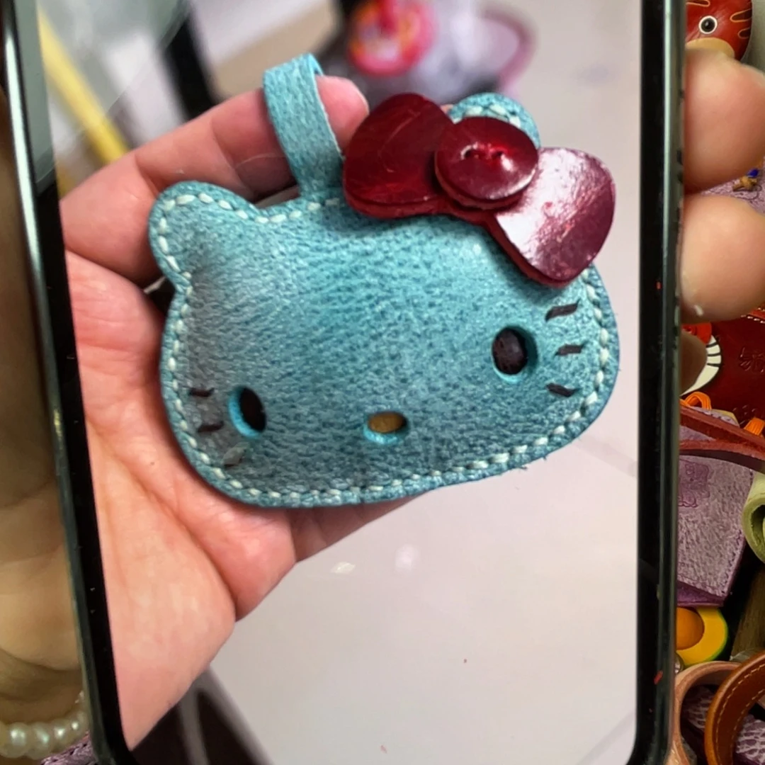 钛合金带子款kt挂件头层牛皮小可爱款