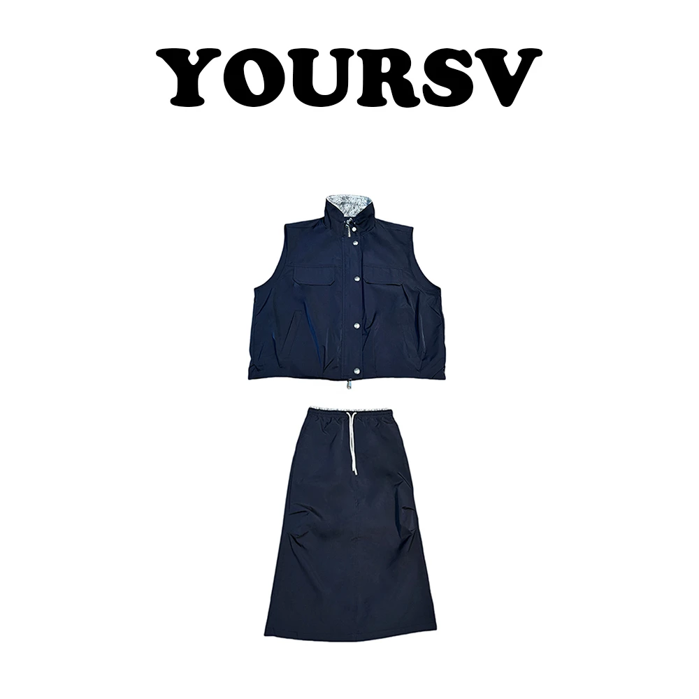 【YOURSV】「蕾丝套装」春夏时尚两件套蕾丝套装裙女休闲无袖长裙套装